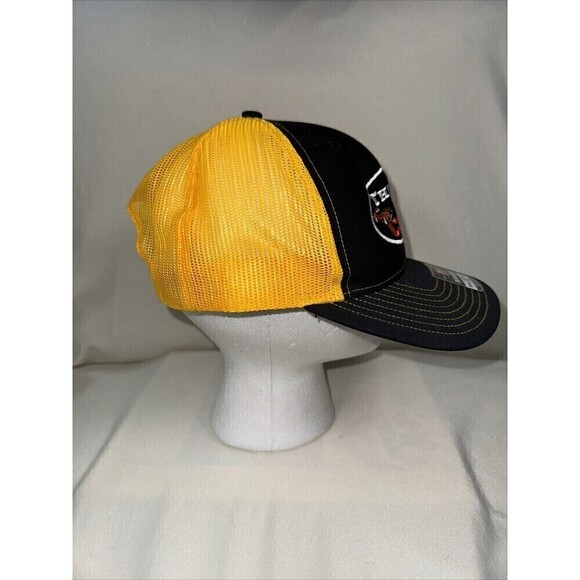Richardson Snapback Black And Yellow Style 512 Large Hat NEW - Picture 2 of 5